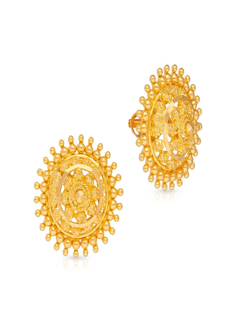 Malabar Gold and Diamonds 22 Karat 916 Purity Studs Gold Earrings ERNOB44801Y - Image 1