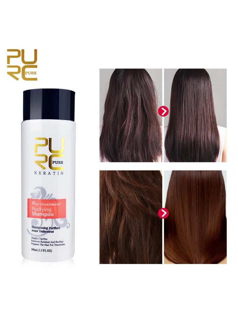 PURC - PURC Keratin Hair Treatment 100 ml Keratin Cleansing Shampoo Straightening Hair Care Products - Image 1