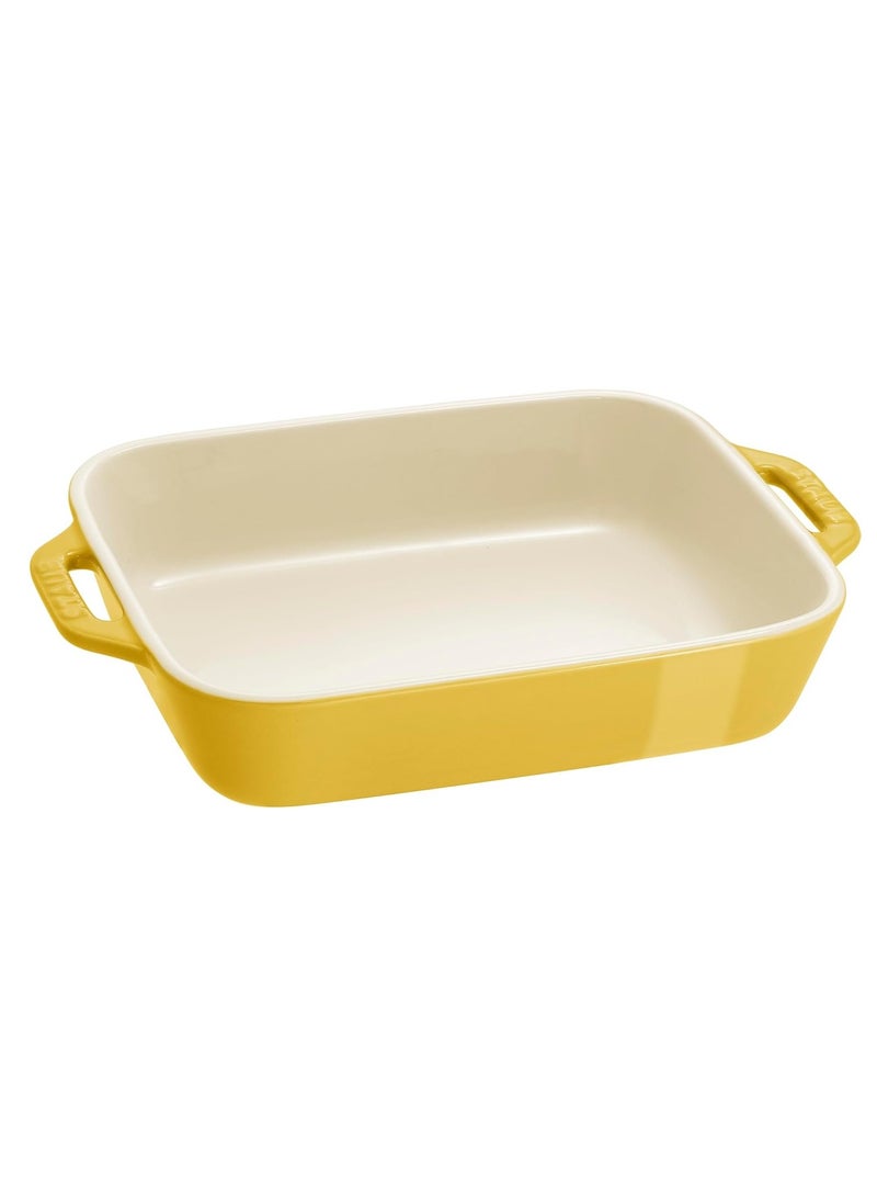 STAUB Stoneware Gratins Ceramics Rectangular Baking Set, Casserole Dish, 2-Piece, Citron, 2-pc - Image 5