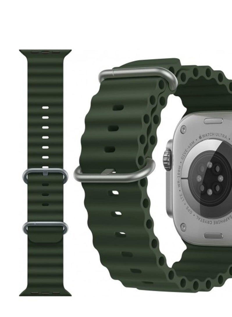 سوار ستراب من السيليكون الناعم لساعة أبل ألترا مقاس 42 ملم 44 ملم 45 ملم 49 ملم