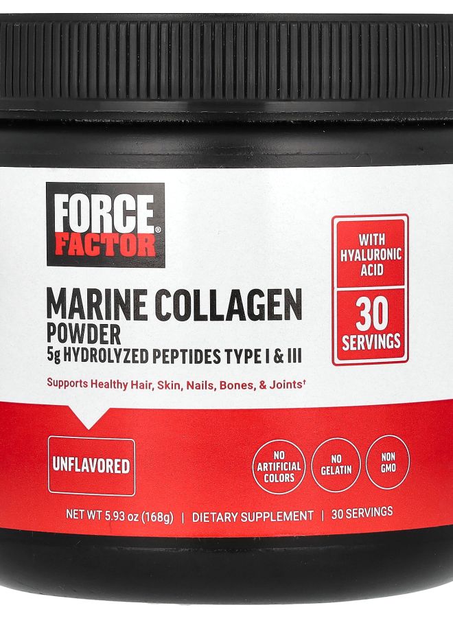 Force Factor Marine Collagen Powder Unflavored 5.93 oz (168 g)