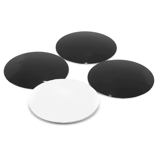 RTRHINOTUNING 4pcs 64.5mm/2.54in Wheel Center Caps Sticker Black Aluminum Emblems Decals - Image 3