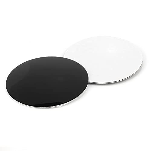 RTRHINOTUNING 4pcs 64.5mm/2.54in Wheel Center Caps Sticker Black Aluminum Emblems Decals - Image 5