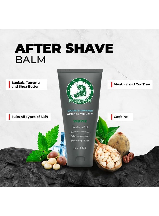 bossman Cooling and Caffeinated After Shave - Sooth and Protect - Menthol, Caffeine, Tea Tree - (Stagecoach Scent) - Image 2
