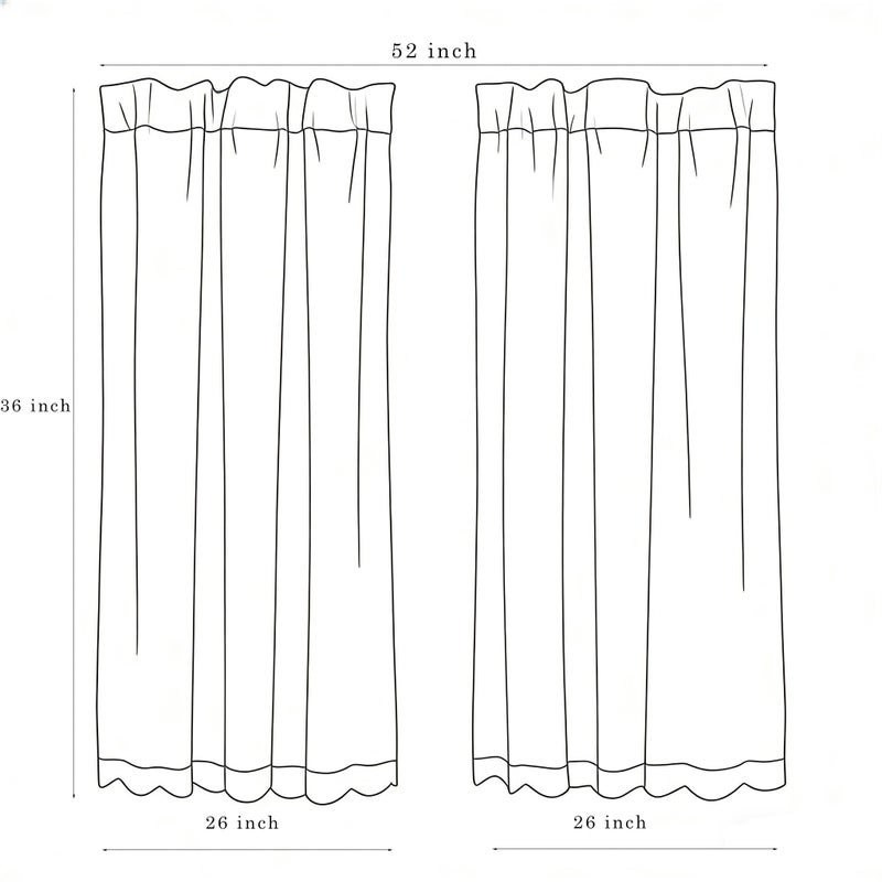 ALIGOGO Lace Kitchen Curtains 36 inches Length 2 Panels - Retro White Kitchen Window Curtains Over Sink Lace Curtains Short for Small Window Bathroom Window Cabinet Laundry Room Decor 26W x 36L - Image 2