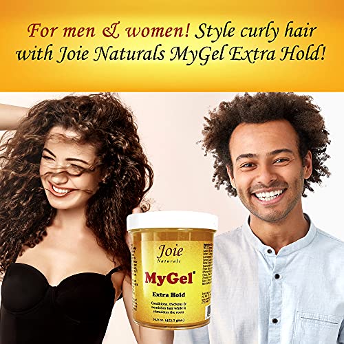 Joie Naturals MyGel Extra Hold - Hair Gel for Men & Women - Styling Gel for Curly Hair (16 Ounces) - Image 3