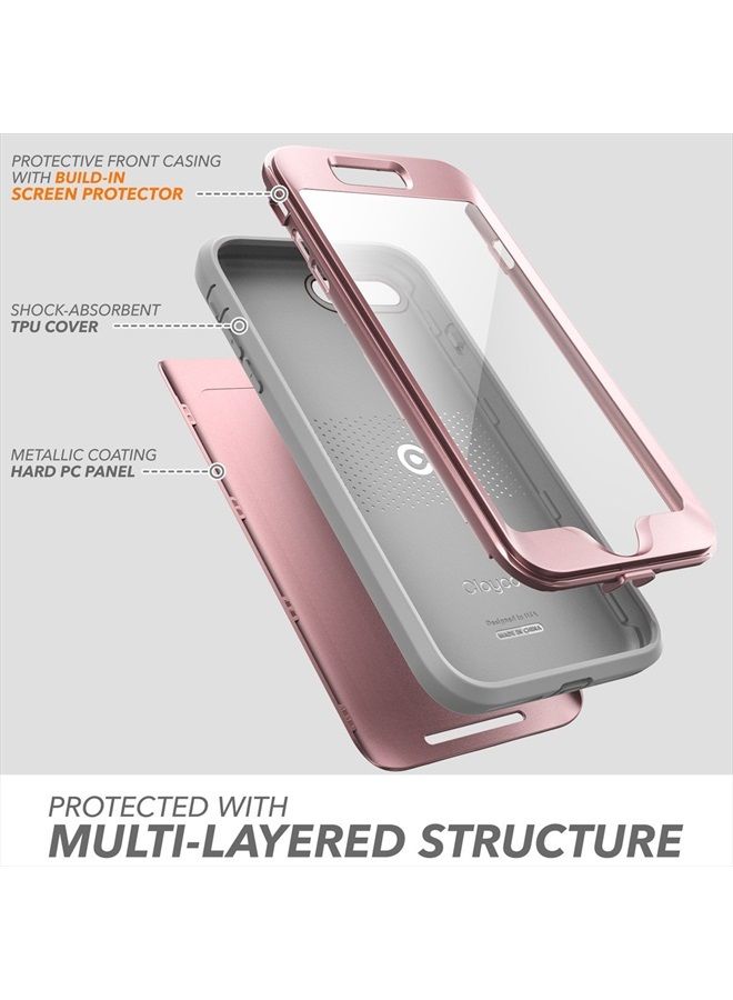 Clayco iPhone 8 Plus Case, iPhone 7 Plus Case, Hera Series Full-Body Rugged Case with Built-in Screen Protector Compatible with Apple iPhone 7 Plus 2016/ iPhone 8 Plus 2017 (Rosegold) - Image 2