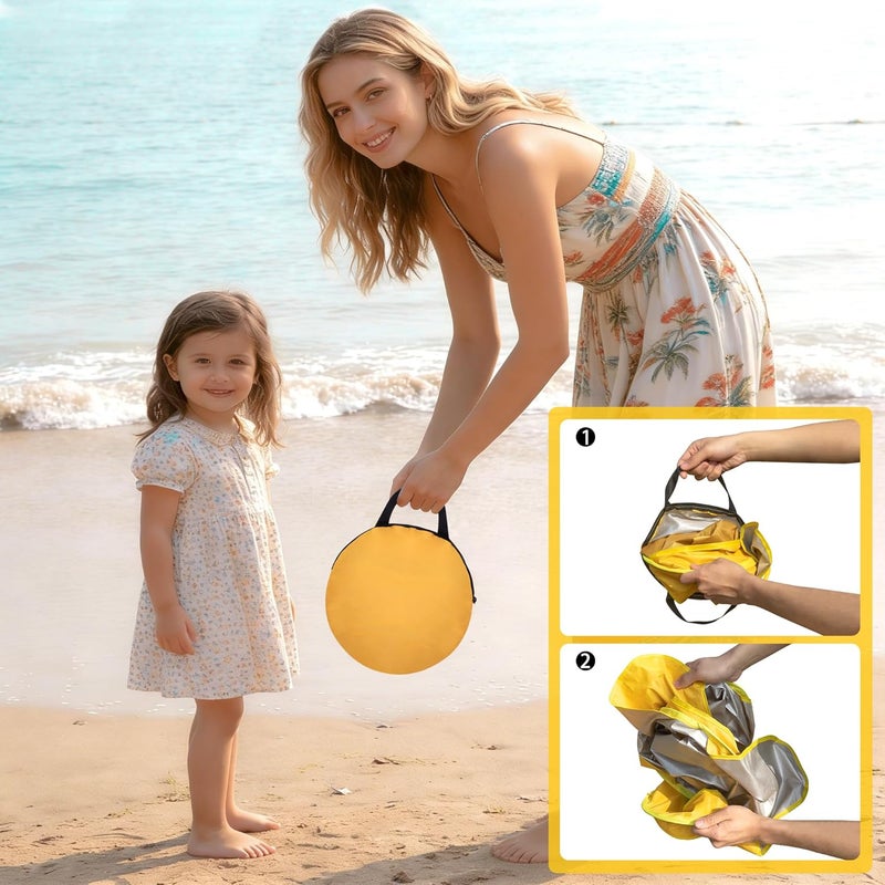 RunNico Pop Up Beach Pool, Portable Toddler Beach Pit with Water Bag and Storage Bag, Cute Shape Beach Pool Puddle for Outdoor Summer Beach Camping Traveling Vacation (Starfish) - Image 5