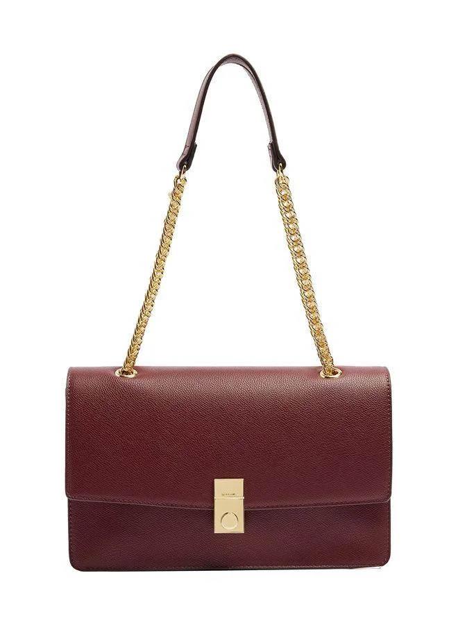 Parfois Shoulder Bag With Texture And Chain Strap