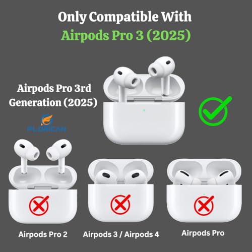 FLORICAN Cute 3D Case for Apple AirPods Pro 3 – Shockproof 360° Protective Skin Cover (Black Bat) - Image 5