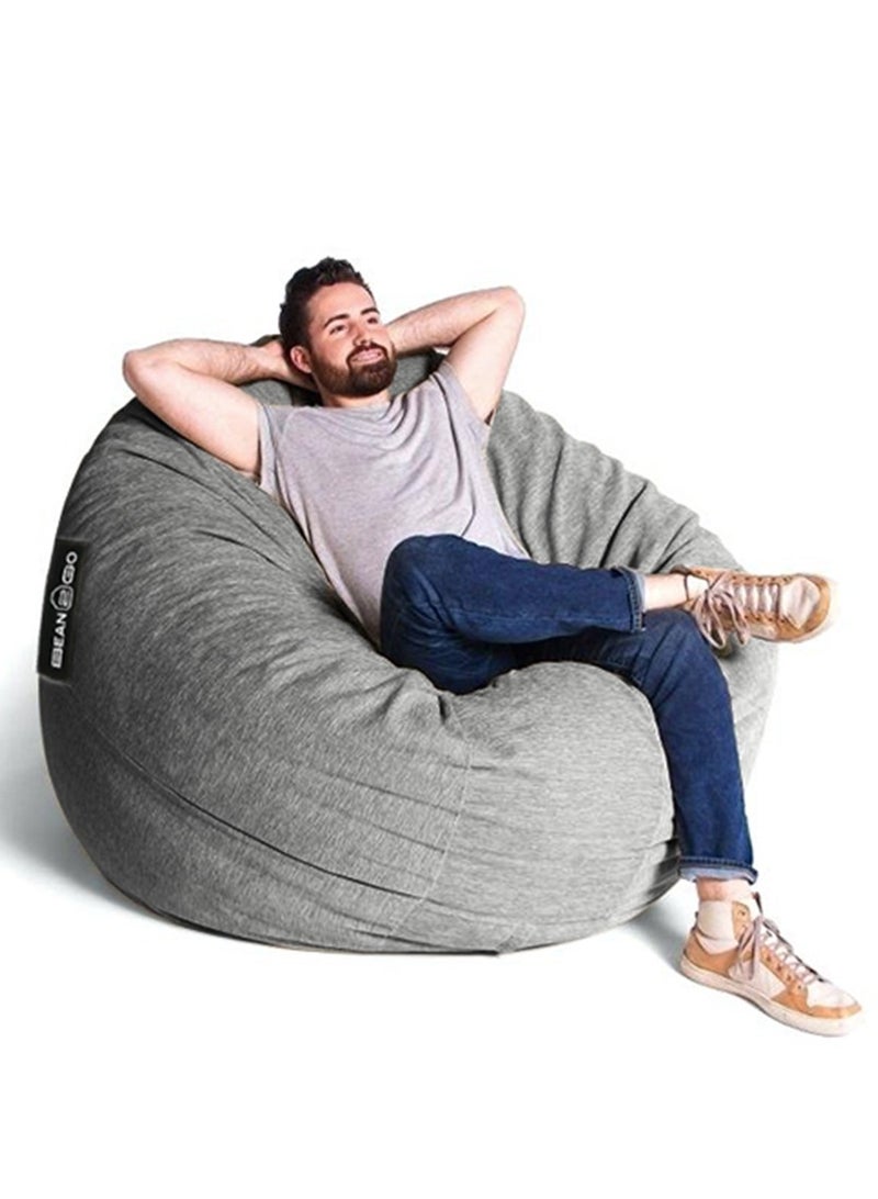 Bean2Go كيس حبوب قماش عملاق باللون الرمادي - Image 2