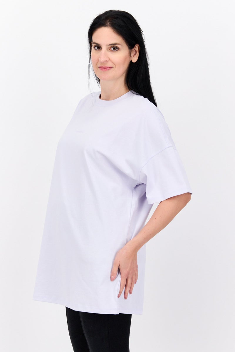 New Balance Women Sportswear Fit Training T-Shirt, Lavender  - Image 3