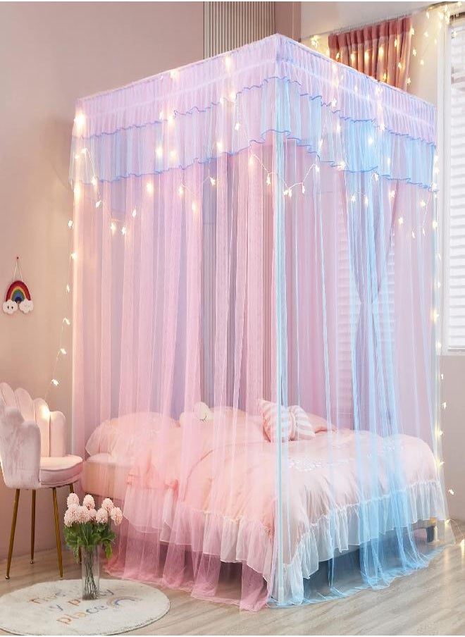 Mengersi Rainbow Canopy Bed Curtains with Lights - Princess Bed Canopy for Girls - Bed Drapes Netting- Bedroom Decoration Accessories,Full - pzsku/Z453E88C5F48705207446Z/45/_/1693490509/6f6f7dd0-75ab-43ec-b0e9-796d9361df83