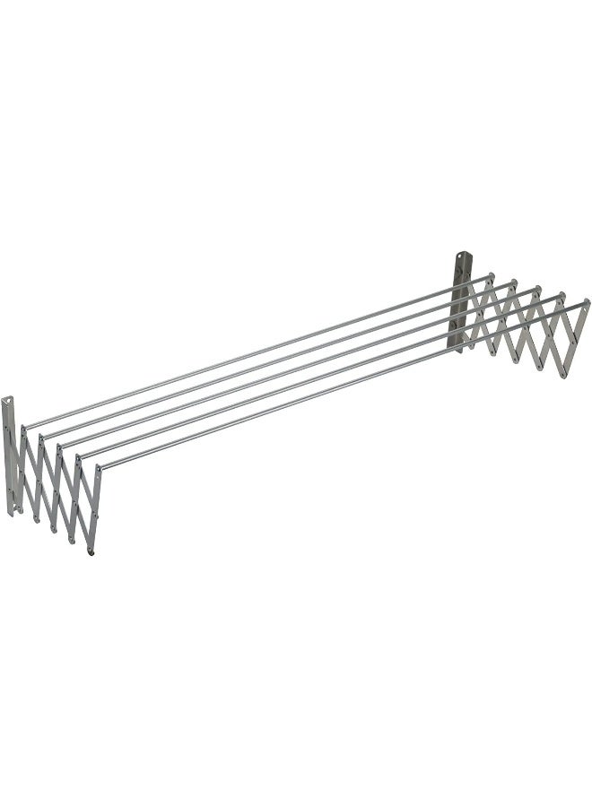 Wall Mounted Clothes Horse Dryer Rack Aluminum- Retractable Airers Washing Line Indoor Folding Extendible Towel Shelf for Balcony Bathroom Terrace (80CM) - Image 1