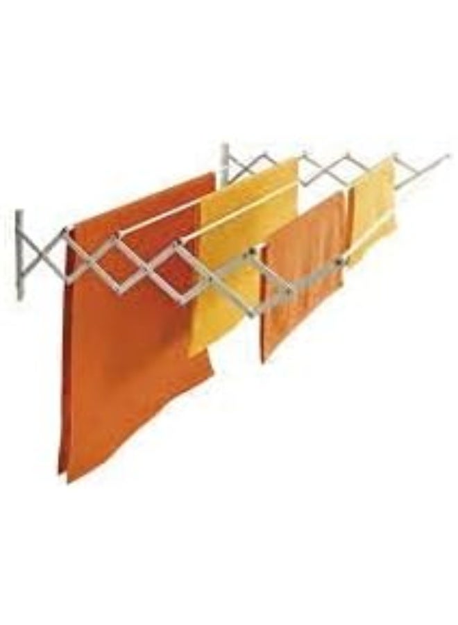 Wall Mounted Clothes Horse Dryer Rack Aluminum- Retractable Airers Washing Line Indoor Folding Extendible Towel Shelf for Balcony Bathroom Terrace (80CM) - Image 2