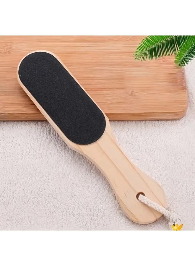 Double Sided Foot File - Wooden Handle Pedicure Tool - Image 3
