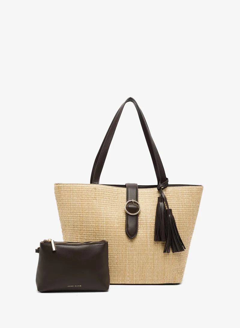 ان كلاين Anne Klein Akh6170 Brown Women's Shoulder Bag