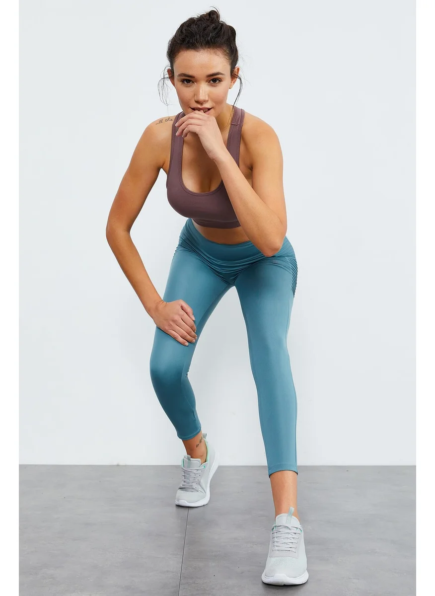 Tommy Life Mint Green Women's High Waist Slim Fit Skinny Leg Leggings - 94568