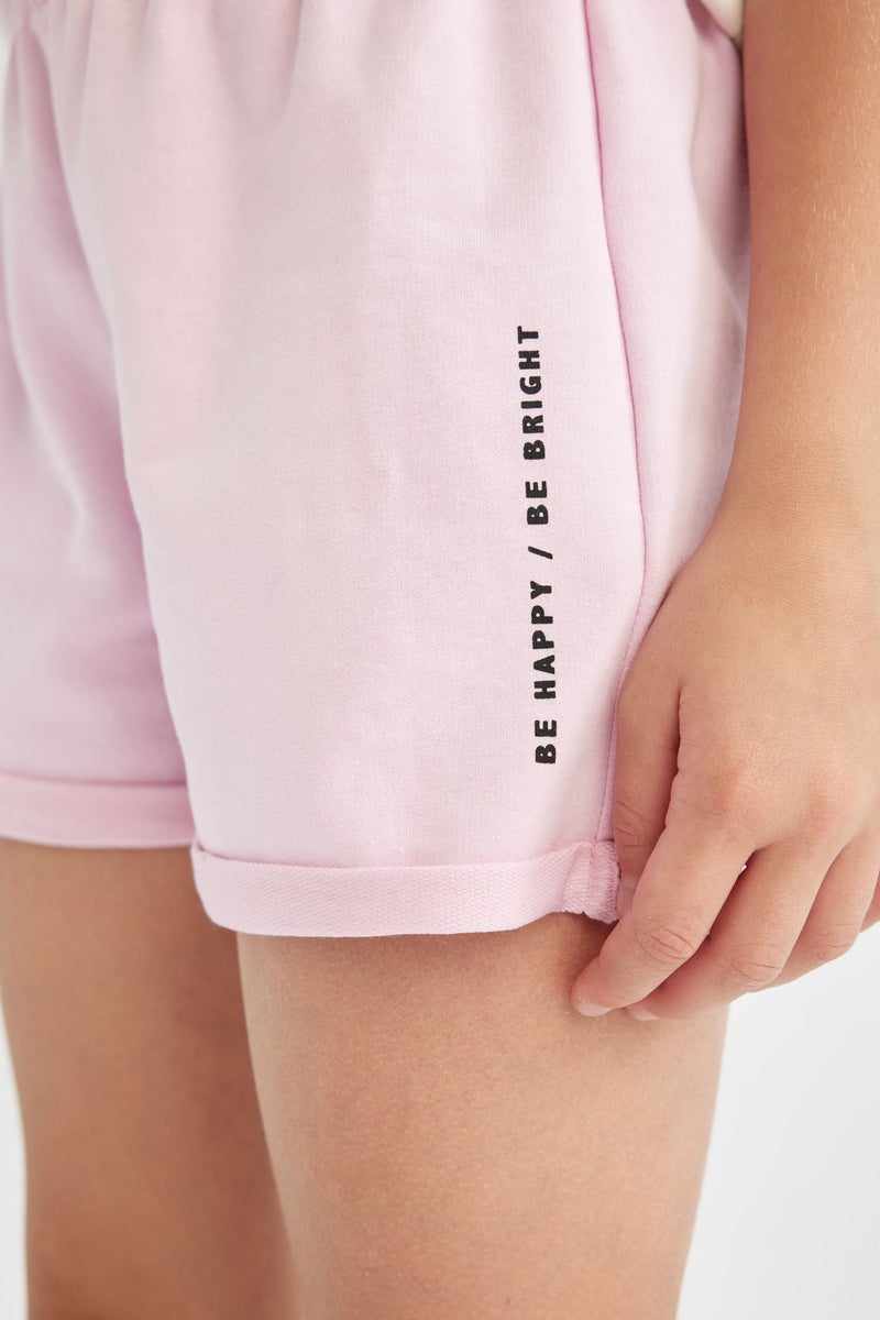 DeFacto Pink Girl Girl Printed Shorts Casual - Image 4