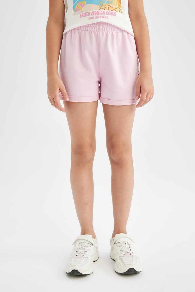 DeFacto Pink Girl Girl Printed Shorts Casual - Image 3