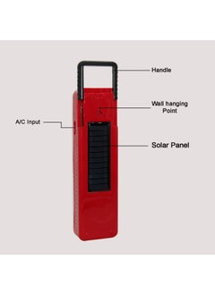 WAKEN WAKEN Emergency LED Light SolarACDC Rechargeable Portable Plastic for Home Shop Multicolor 1 Pc Dual Tube Solar  - Image 2