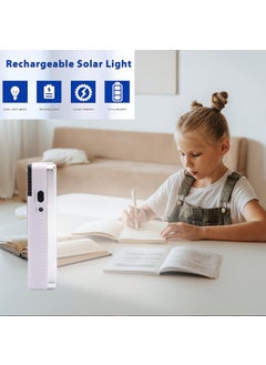 WAKEN WAKEN Emergency LED Light SolarACDC Rechargeable Portable Plastic for Home Shop Multicolor 1 Pc Dual Tube Solar  - Image 5