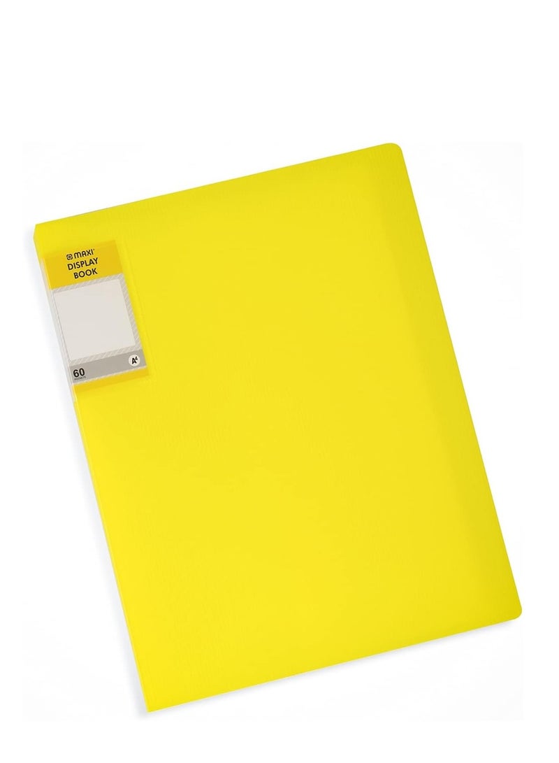 Maxi 3-Piece Display Book 60 Pockets Flourescent Yellow Cover - Image 3