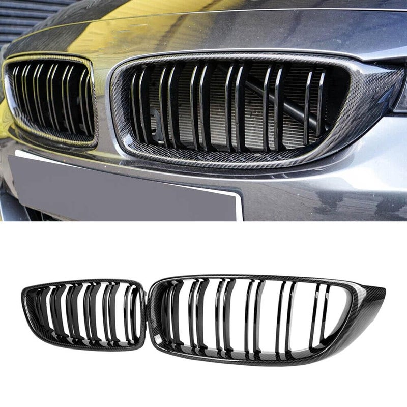 شبكة أمامية علوية بديلة من MAXDOM تناسب BMW 20142020 سلسلة 4 F32 F33 F36 20152019 F80 M3 F82 M4 ألياف الكربون اللامعة باللون الأسود