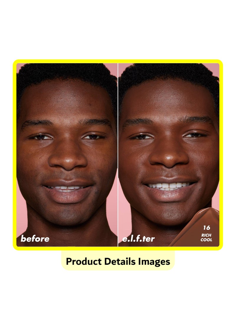 إلف هالو جلو سكين تينت كريم أساس بتغطية خفيفة – واقي شمسي معدني SPF 50 – درجة 16 ريتش كوول - Image 3