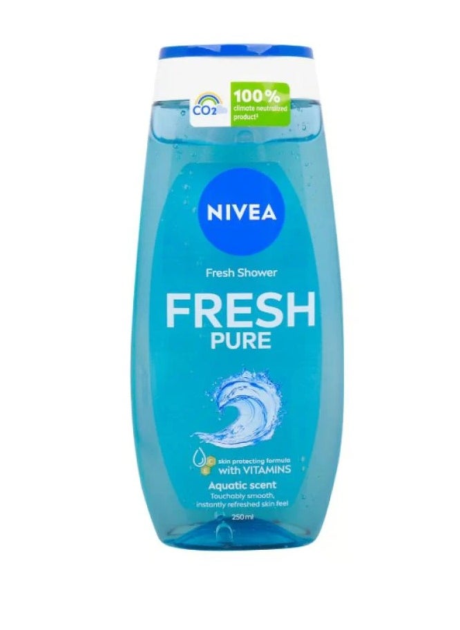 Nivea Shower Gel Body Wash Fresh Pure Sea Minerals Aquatic Scent 250ml 