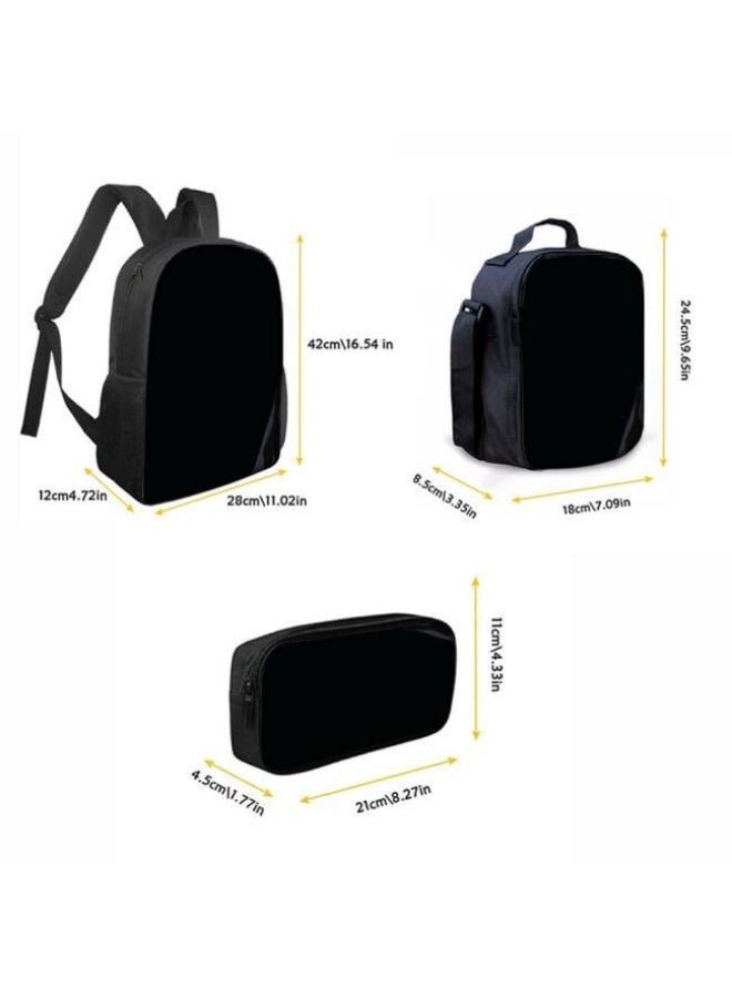 عام حقيبة ظهر مطبوعة بالرسوم المتحركة + مجموعة حقائب اليد + القلم، مجموعة حقائب عملية من ثلاث قطع (يمكن استخدام الطلاب والأطفال ونزهات الأصدقاء ورياضات تسلق الجبال وما إلى ذلك) - 28 - Image 3