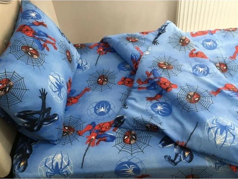 Kaan Single Spiderman Duvet Cover Set with Elastic Sheets