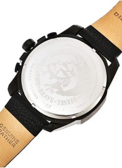 DIESEL Men's Round Shape Leather Band Chronograph Wrist Watch 51 mm - Black - DZ4323  - Image 5