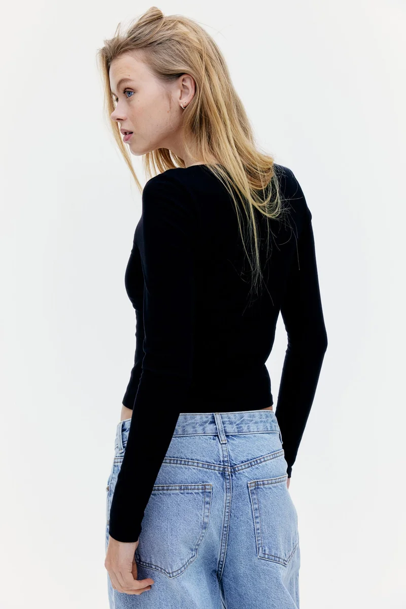 H&M Sweetheart-neck top