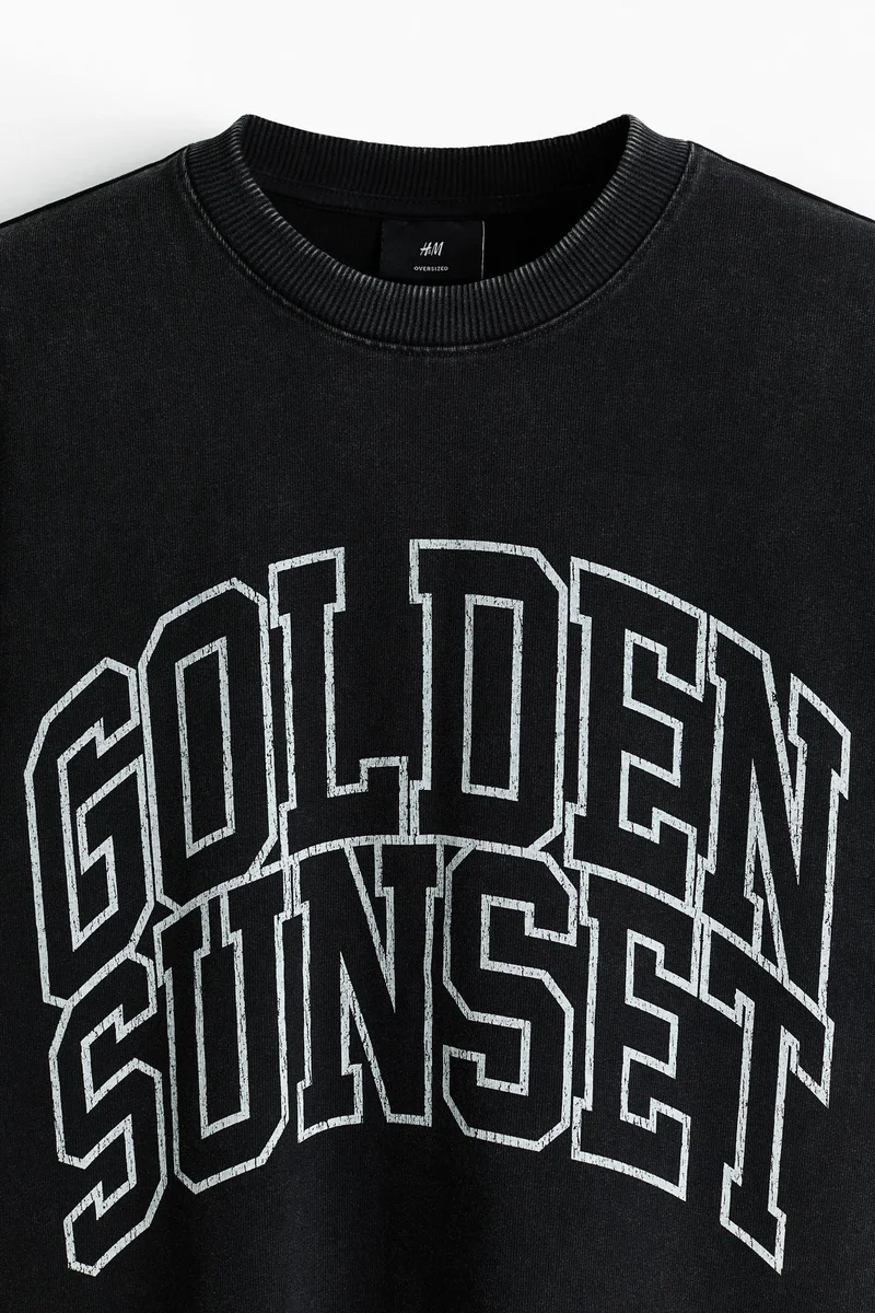 H&M  Oversized Fit Boxy-style t-shirt for Men | Best Price UAE