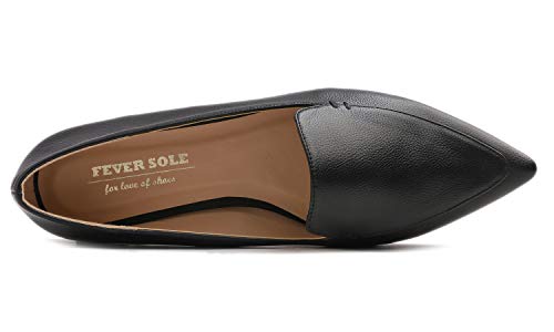 FEVERSOLE Women's Loafer Flat Pointed Fashion Slip On Comfort Driving Office Shoes - Image 2