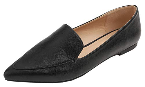 FEVERSOLE Women's Loafer Flat Pointed Fashion Slip On Comfort Driving Office Shoes - Image 5