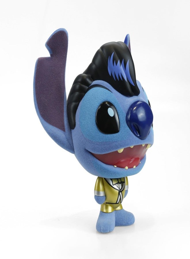 Kidrobot Collectible Disney: Lilo and Stitch Gold Suit Elvis Stitch Flocked 4” Bhunny Stylized PVC Figure - Image 2