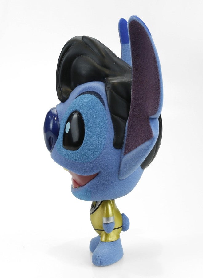 Kidrobot Collectible Disney: Lilo and Stitch Gold Suit Elvis Stitch Flocked 4” Bhunny Stylized PVC Figure - Image 4