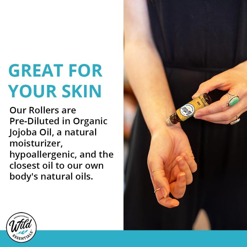 mEssentials Wild Essentials Cold and Flu Relief Essential Oil Roll On 10ml for Deep Relief Made with 100 Pure Premium Grade Essential Oils and Organic Jojoba Oil Ready to Use Moisturizer - Image 4