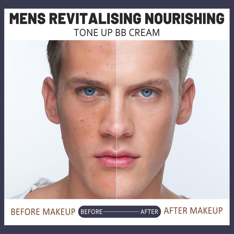 EELHOE 50g Men's Waterbased Cream Invisible Pores Moisturizing Refreshing Waterproof Concealer Brightening Light Makeup - Image 3