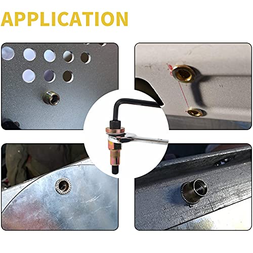 Niteguy أداة تثبيت الأزرار اليدوية M6 مع 6 قطع من الماندريل و 42 قطعة من الأزرار مجموعة أدوات تثبيت الأزرار اليدوية M5 - Image 5