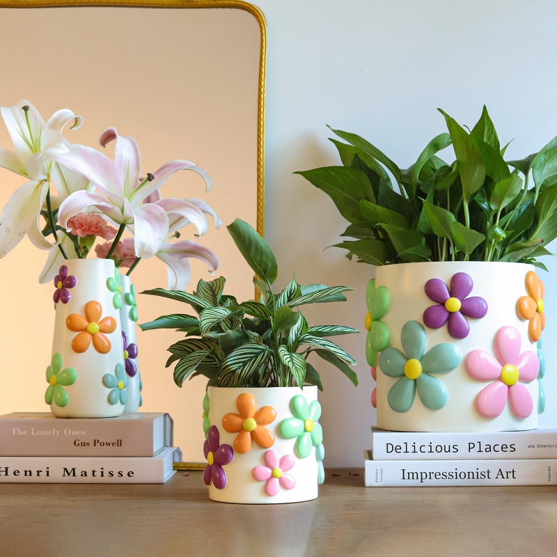 GUGUGO Pastel Mushrooms Vase for Flower  8-Inch-Tall Rainbow Funky Mushroom Decor  Eclectic Vases for Flowers  Unique Colorful Decorative Vase  Cute Room Decor Aesthetic - Image 4