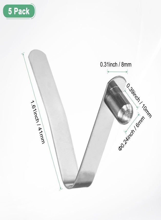 M METERXITY 5-Pack Kayak Paddle Snap 6mmx41mm Solid Single Pin V Shaped Spring Steel Tent Pole Clips Locking Clips for Camping/Kayak Paddle/Tent Pole Push Button Spring Snap Clips - Image 3