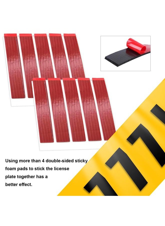 FITALA 10 Pack Heavy Duty Double Sided Adhesive Foam License Plate Pads - Super Strong Adhesive, Waterproof and Heat Resistant, Easy Peel and Stick Installation, Perfect for Car License Plates - Image 3