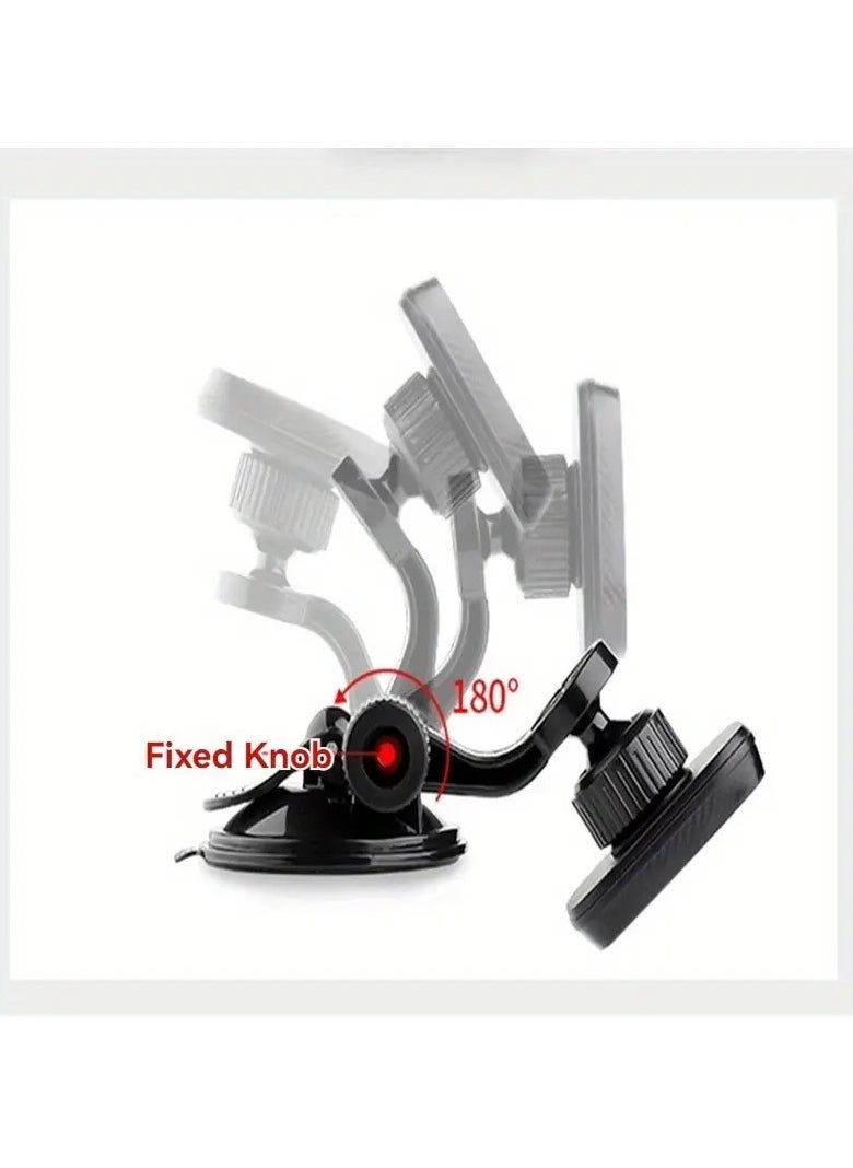 DUSALA - ABS Material Square Magnetic Phone Mount for Dashboard, Waterproof Suction Cup Base, Rotatable Mounting Holder Compatible with Automobile Navigation Devices - Image 1