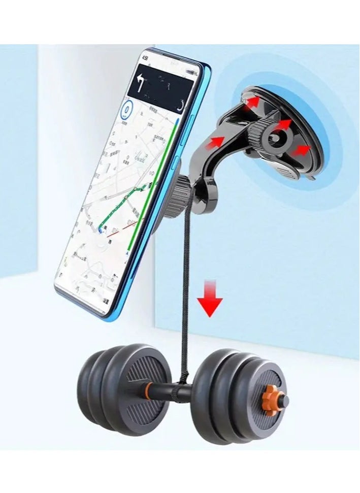 DUSALA - ABS Material Square Magnetic Phone Mount for Dashboard, Waterproof Suction Cup Base, Rotatable Mounting Holder Compatible with Automobile Navigation Devices - Image 1