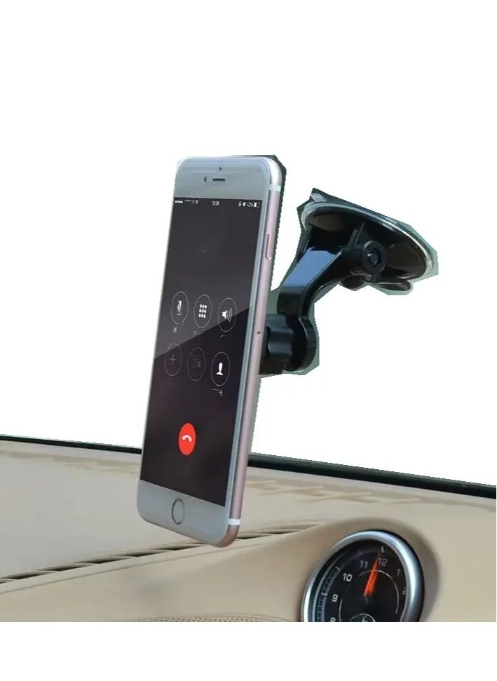DUSALA - ABS Material Square Magnetic Phone Mount for Dashboard, Waterproof Suction Cup Base, Rotatable Mounting Holder Compatible with Automobile Navigation Devices - Image 1