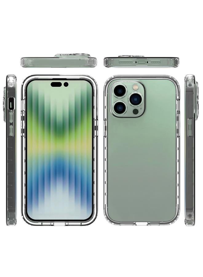 Green Tiger iPhone 14 Pro Full Body Shockproof Clear Gradient Phone Case Black - Image 2