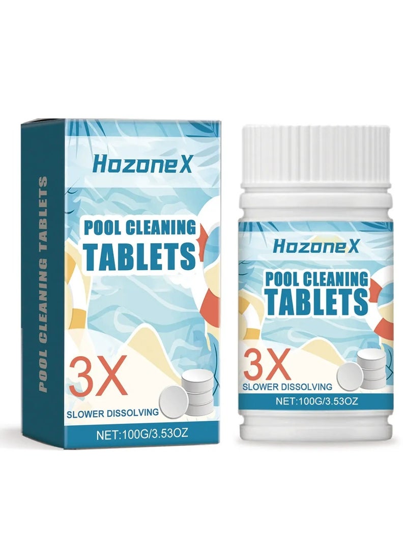 HOZONEX Swimming Pool Cleaning Tablets,Chlorine Pool Tablet,Multifunctional Pool Chlorine Tablets For Swimming Pool Disinfection -Pro-Grade Pool Sanitizer(100g) - Image 1